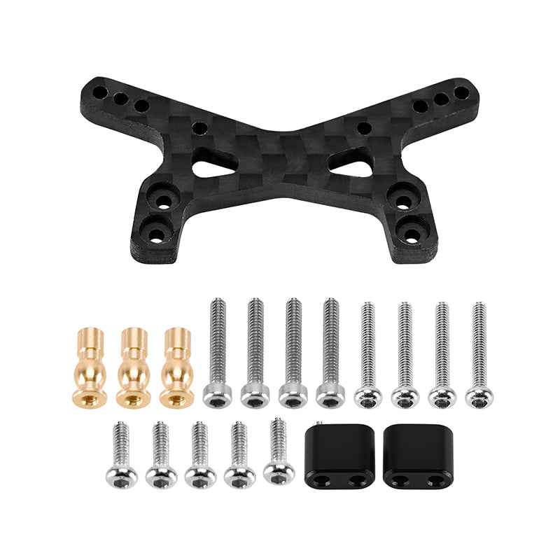 INJORA Carbon Shock Towers & Aluminum Oil Shocks For 1/24 Losi Micro-B