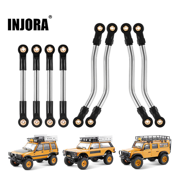 INJORA Stainless Steel High Clearance Chassis Links for 1/24 FMS FCX24M