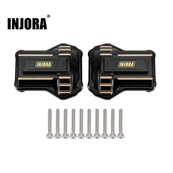INJORA 55g/pcs Black Brass Diff Covers for 1/10 FMS FCX10