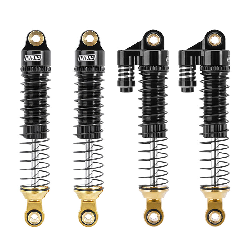 INJORA 59mm Long Threaded Oil Shocks with Brass End for 1/18 TRX4M Upg