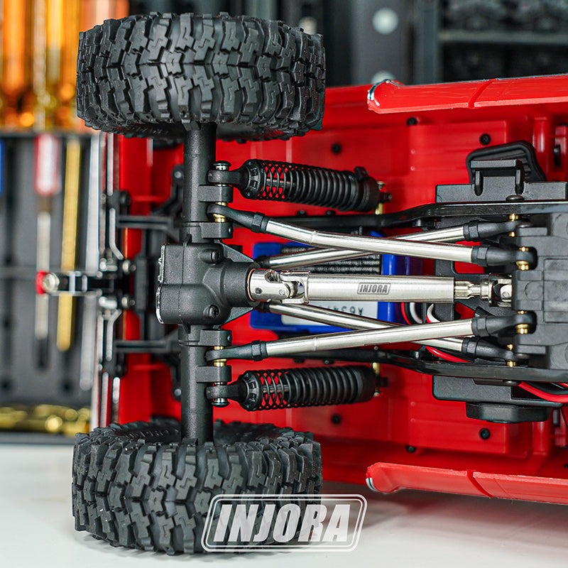MOHERO 2Pcs RC Drive Shaft Steel Front Rear Center Shaft For TRX4M High Trail K10 F150 1/18 RC Car Upgrade Part