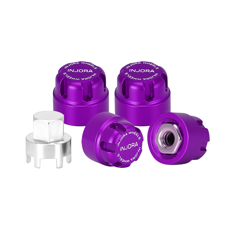 INJORA M2.5 Wheel Lock Nuts with Aluminum Cap for 1/18 TRX4M