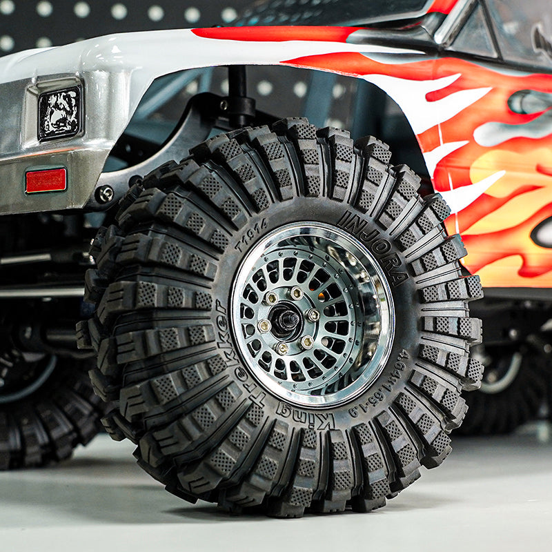 thumbnail image 2 of 1.9" Aluminum Beadlock Wheels With Soft Crawler Tires - Fit TRX4, SCX10, VS4-10 RC Trucks 2 of 11