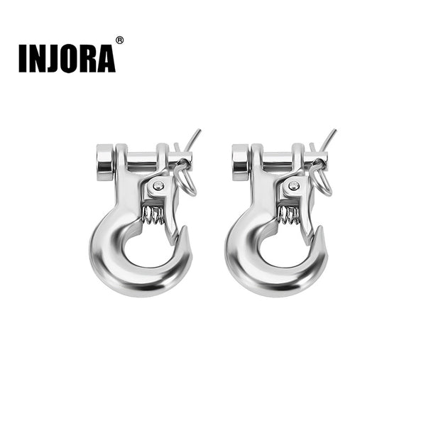 INJORA 2PCS Metal Winch Hook Tow Hook for 1/10 RC Crawler Car