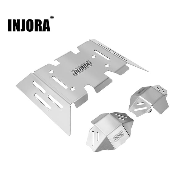 INJORA Stainless Steel Chassis Armor Skid Plate Axle Protector for 1/8 Axial AXP8 Gilamon