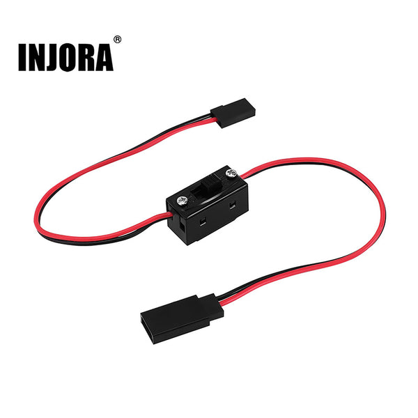INJORA JR Style 2-pin Cable Power Switch for RC Cars (30cm)
