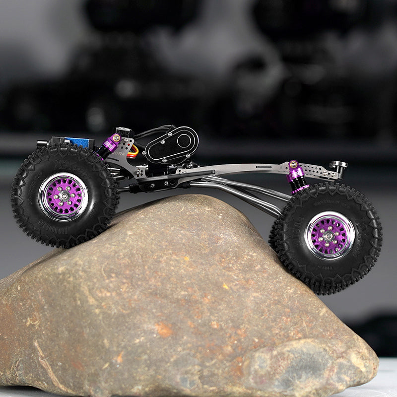 INJORA Rockover Titanium LCG Chassis Kit for 1/24 SCX24, 156mm Wheelba