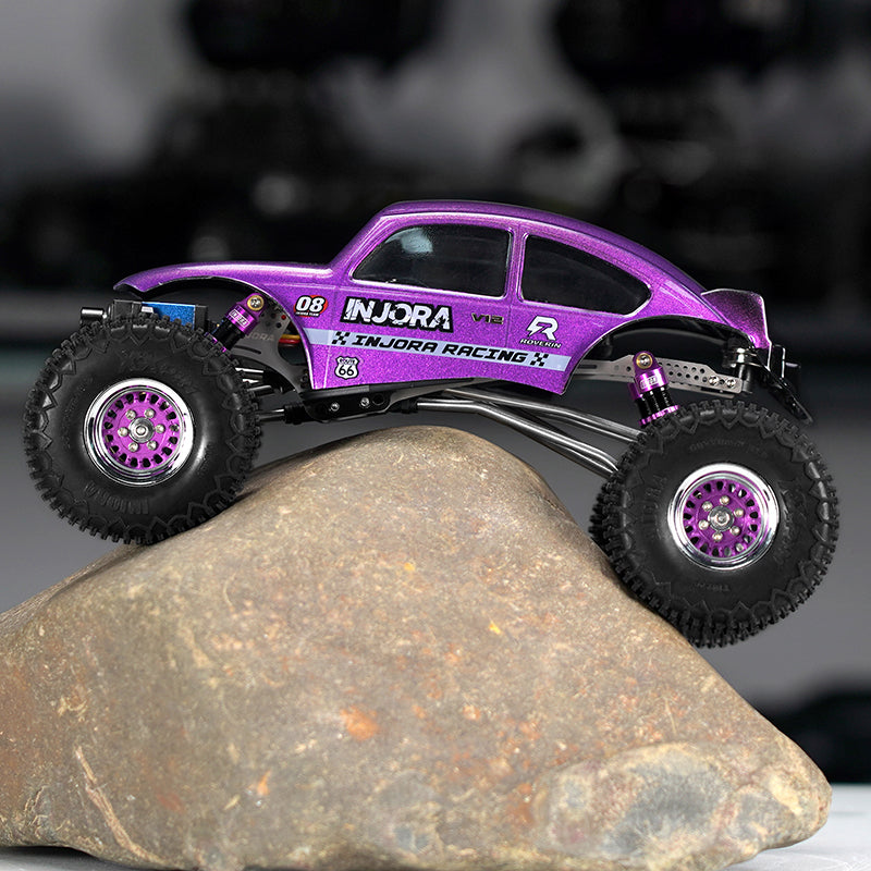 INJORA Rockover Titanium LCG Chassis Kit for 1/24 SCX24, 156mm Wheelba