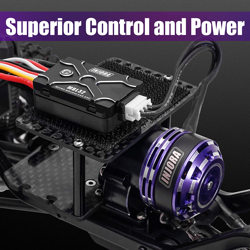 INJORA Micro Brushless MBL32 ESC for 1/18 1/24 RC Crawler