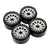 INJORA 4pcs 2.2" 12-Spokes Metal Beadlock Wheel Rims for 1/10 RC Crawler, 136g/pcs