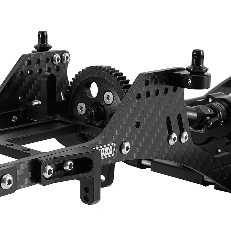 INJORA Front Mounted Transmission LCG Carbon Fiber Chassis Kit for 1/1