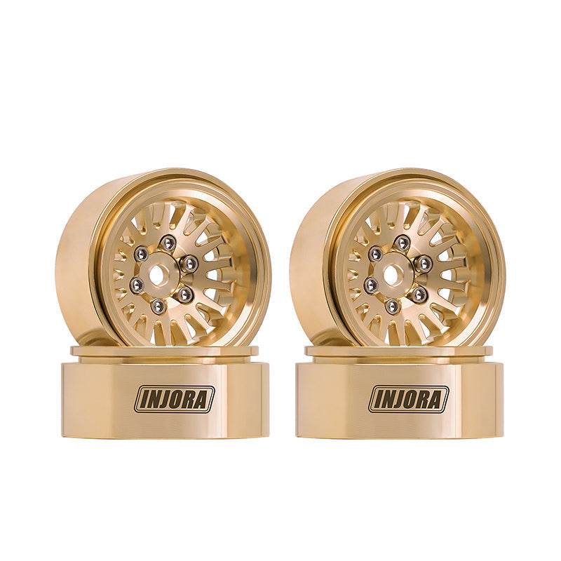 INJORA 1.0 Plus Brass Beadlock Wheels for 1/24 1/18 RC