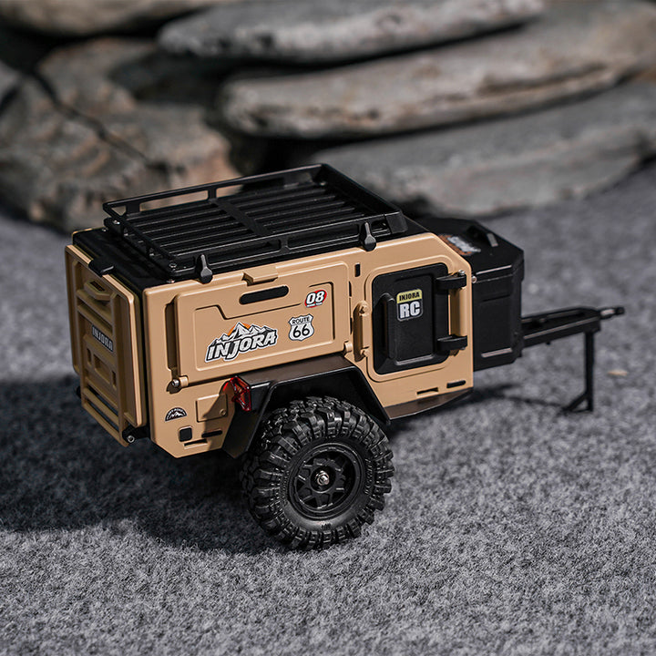 INJORA Off-Road Camping Trailer for 1/18 1/24 RC Crawlers TRX4M SCX24