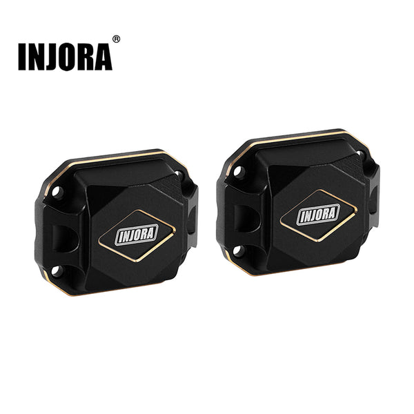 INJORA Black Brass Front Rear Diff Covers for 1/18 HPI Venture18