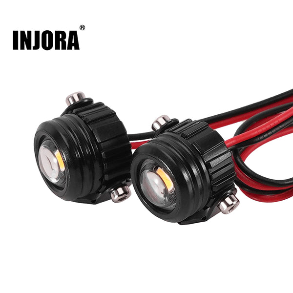 INJORA Round LED Lights for 1/18 1/24 RC Crawler