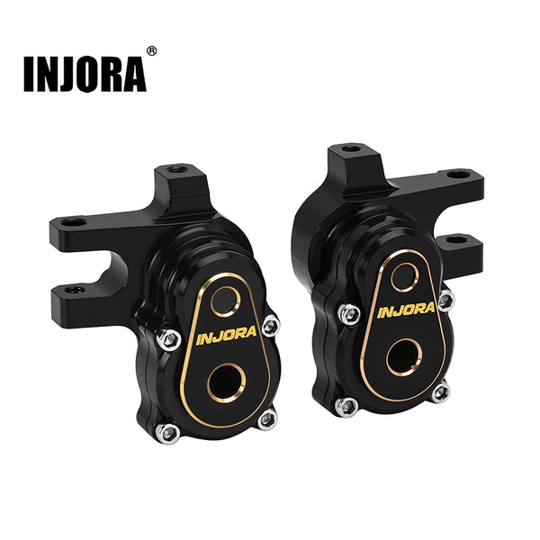 INJORA Black Brass Steering Knuckles Set for INJORA TRX4M +5mm Diamond Portal Axles