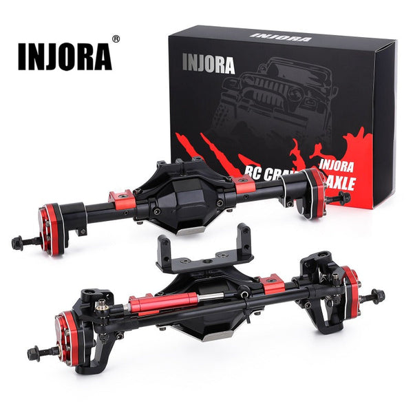Black Front and Rear Portal Axle front a INJORA box