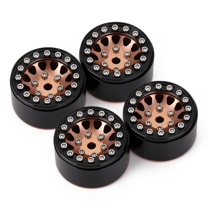 4PCS 1.0" 12-spoke Bronze Wheel Rims Top