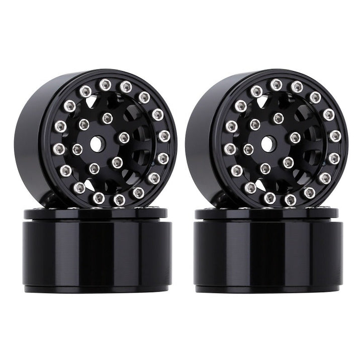 4PCS 1.0" 12-spoke Black Wheel Rims front
