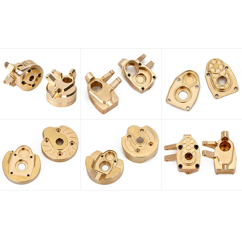 INJORA Heavy Duty Brass Portal Steering Knuckle for Axial SCX10 III Ca