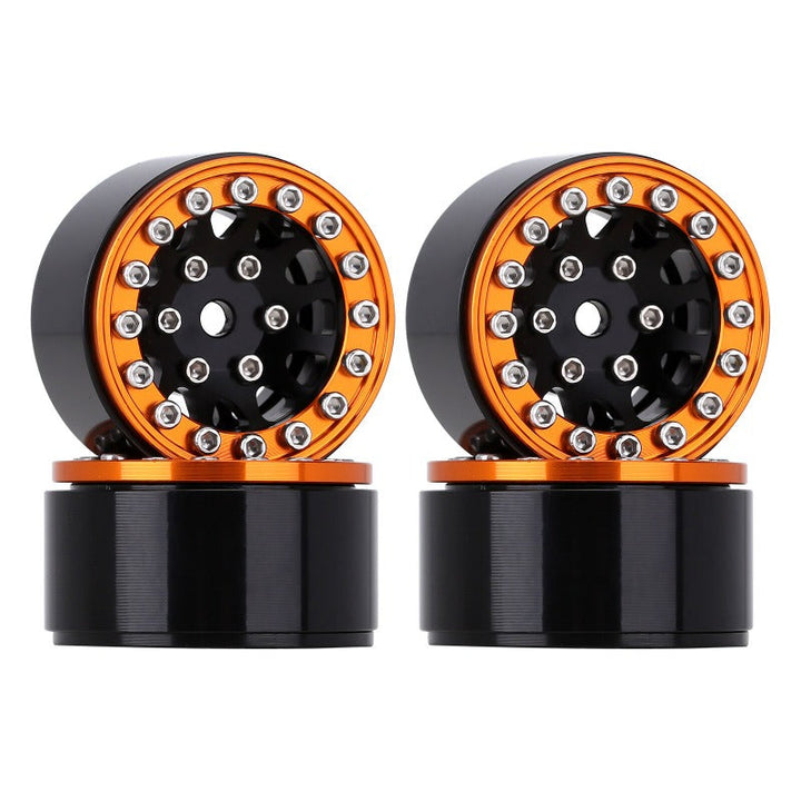 4PCS 1.0" 12-spoke golden and black Wheel Rims front