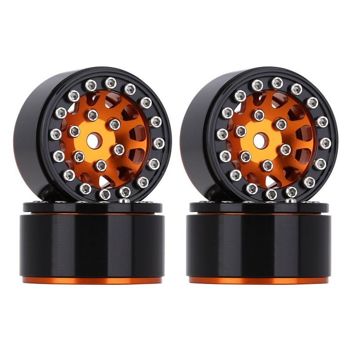 4PCS 1.0" 12-spoke Golden Wheel Rims front