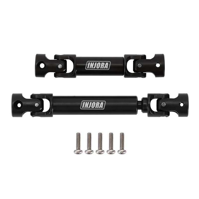 INJORA Black Hardened Steel Drive Shafts for 1/18 TRX4M Defender Bronc