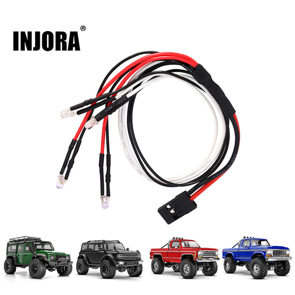 INJORA Headlights & Taillights LED Lights Kit for 1/18 TRX4M (4M-16)