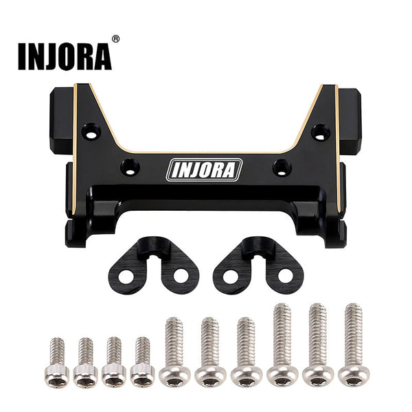 INJORA Black Brass Front Bumper Mount for 1/18 TRX4M Defender Bronco (4M-79)