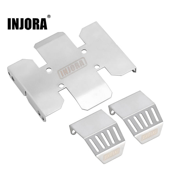 [Clearance Sale] INJORA Stainless Steel Chassis Armor Skid Plate Axle Protector for Axial SCX10 PRO