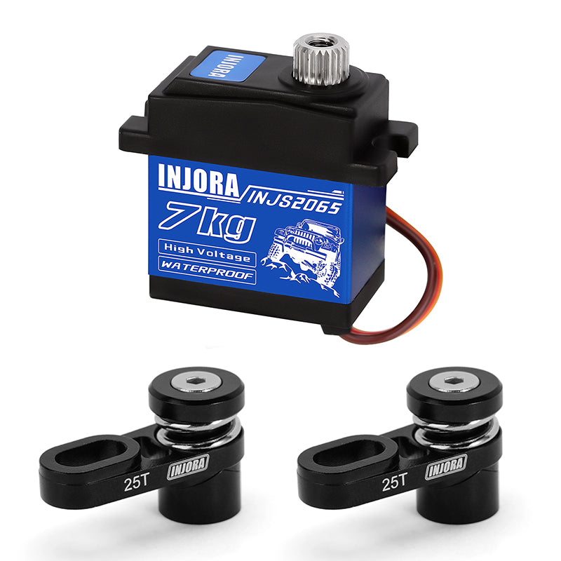 INJORA 25T Aluminum Transmission Shift Unloading Servo Horn for SCX10
