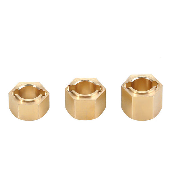 INJORA 7mm Brass Wheel Hex Hub Extenders for FMS FCX24 FCX18 (FCX24-07