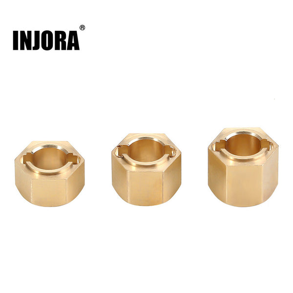 INJORA 7mm Brass Wheel Hex Hub Extenders for FMS FCX24 FCX18 (FCX24-07)