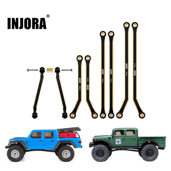 INJORA 8PCS 43g Heavy Brass High Clearance Chassis 4 Links Set for Axi
