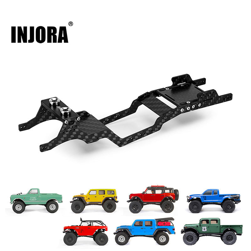 INJORA Universal LCG Carbon Fiber Chassis Frame Kit for 1/24 SCX24