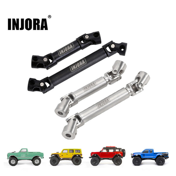 INJORA Steel Front Rear Center Drive Shafts for SCX24 C10 JLU Bronco Base Camp 4Runner