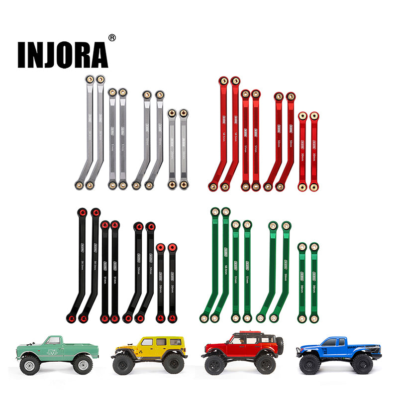 INJORA 8PCS Aluminum High Clearance 4 Links Set for SCX24