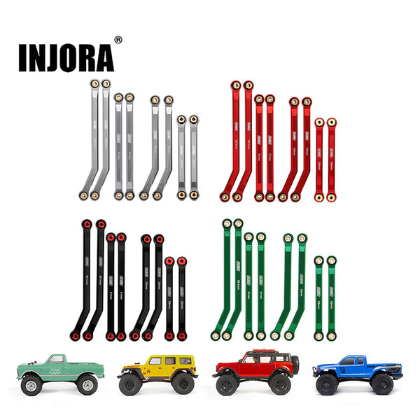 INJORA 8PCS Aluminum High Clearance 4 Links Set for SCX24