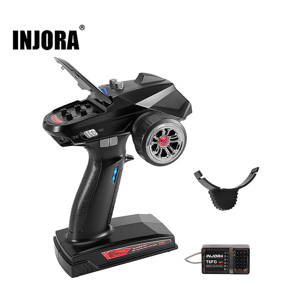 INJORA T6FG 6CH 2.4GHz Transmitter with Gyro Receiver for RC Cars