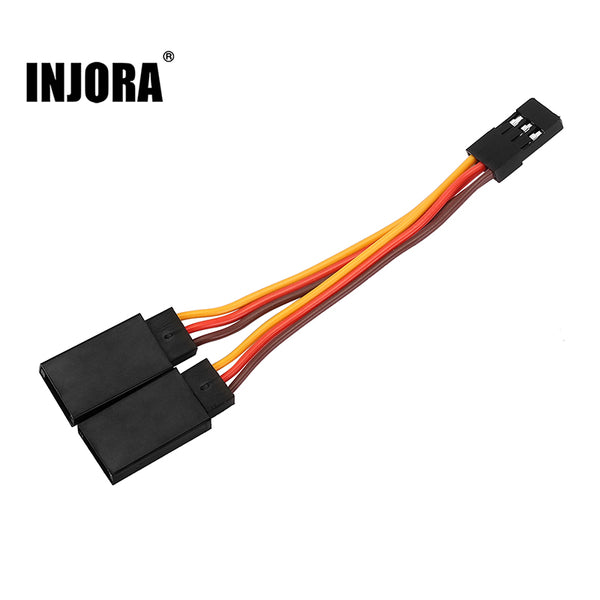 INJORA 9cm 1 To 2 JR Plug Y Wire Cable Lights Servos Connector for Mini RC