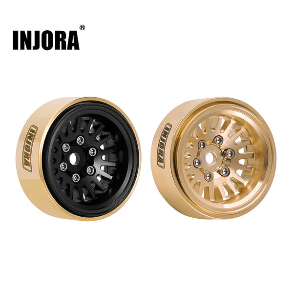 INJORA 1.0 Plus Brass Beadlock Wheels for 1/24 1/18 RC Crawler (W1109)