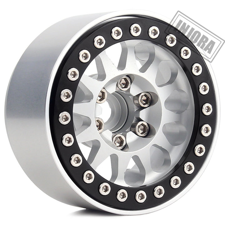 4PCS 1.9" 12-spoke Metal Beadlock Wheel Rims for 1/10 RC Rock Crawler