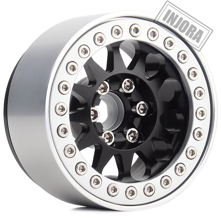 4PCS 1.9" 12-spoke Metal Beadlock Wheel Rims for 1/10 RC Rock Crawler