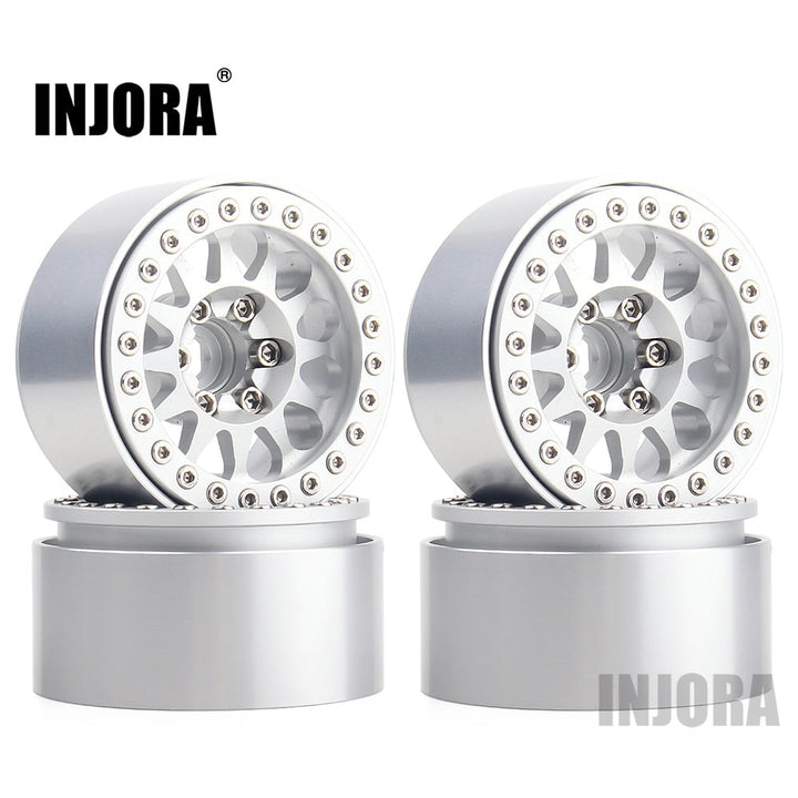 4PCS 1.9" 12-spoke Metal Beadlock Wheel Rims for 1/10 RC Rock Crawler