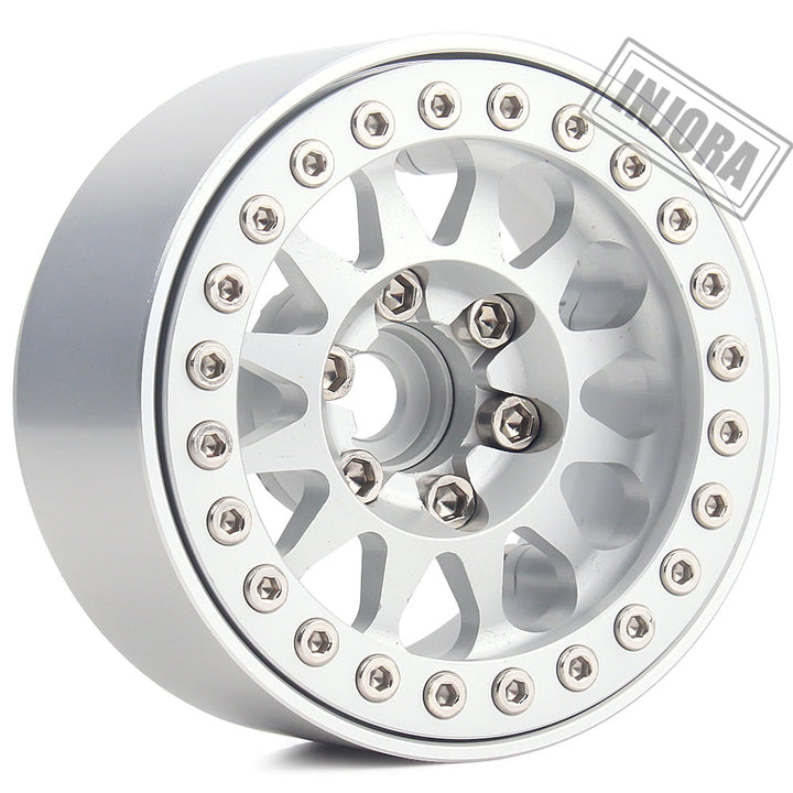 4PCS 1.9" 12-spoke Metal Beadlock Wheel Rims for 1/10 RC Rock Crawler
