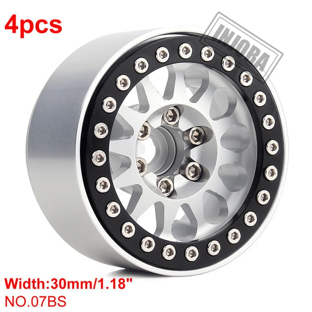 4PCS 1.9" 12-spoke Metal Beadlock Wheel Rims for 1/10 RC Rock Crawler