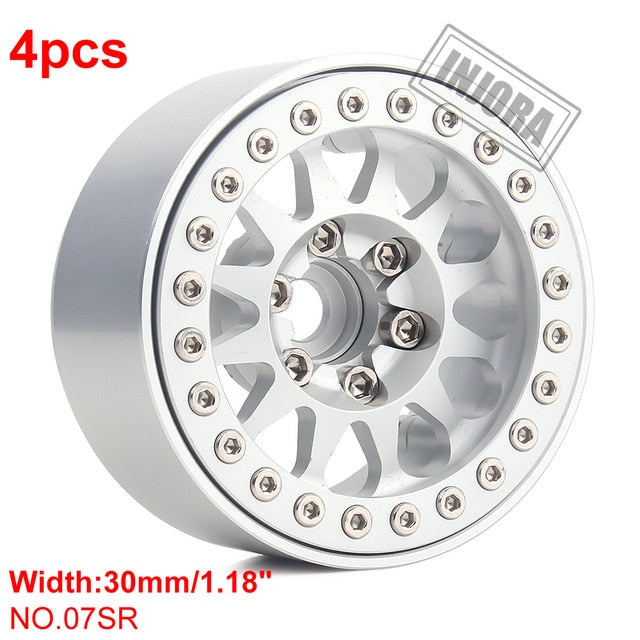 4PCS 1.9" 12-spoke Metal Beadlock Wheel Rims for 1/10 RC Rock Crawler