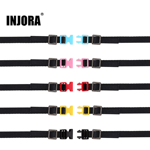 INJORA 5PCS Scale Luggage Rope Roof Rack Tie Down Straps for 1/10 RC Crawler