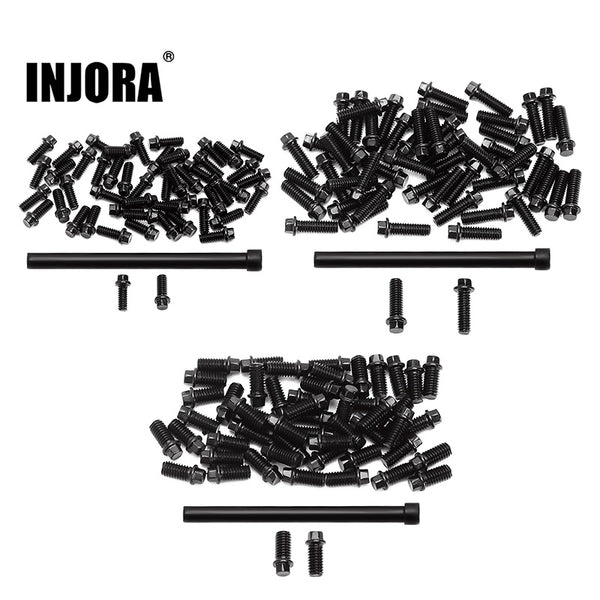 INJORA M2 M2.5 M3 Black Steel Screws for INJORA 1.9" 2.2" Beadlock Wheel Rims