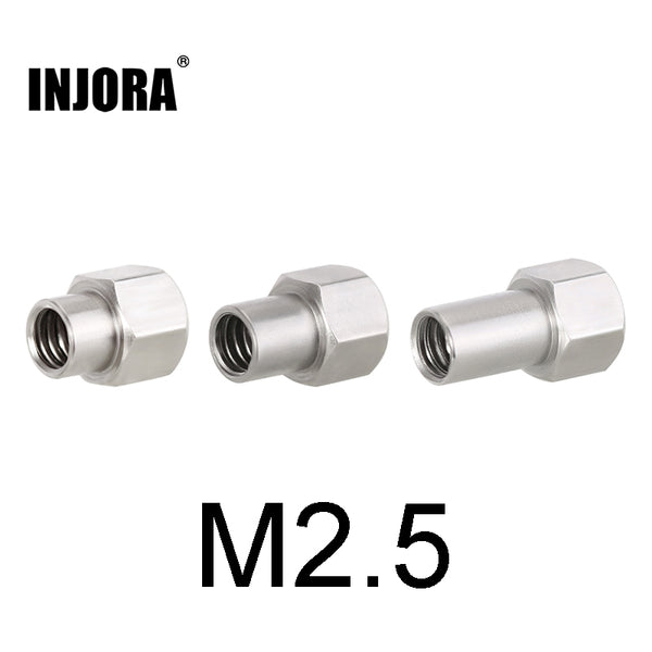 INJORA 4PCS 2/3/4.5mm M2.5 Long Nuts for 1/18 TRX4M